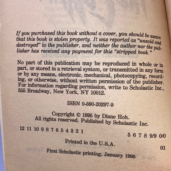 Nightmare Hall The Coffin #19 by Diane Hoh Scholastic Thriller Horror Vintage - Picture 5 of 5